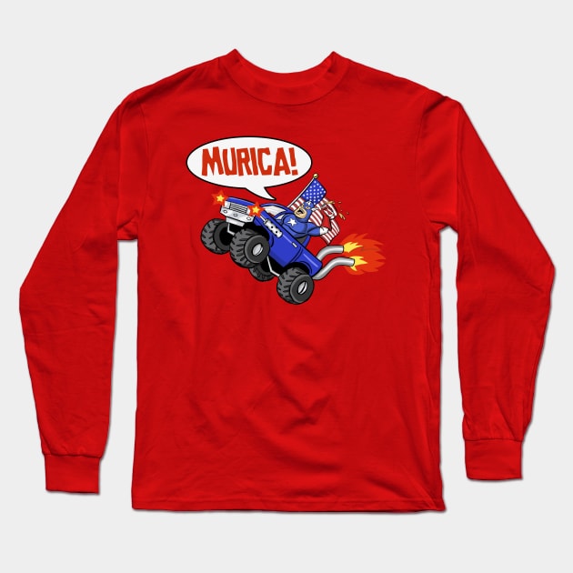 Captain Murica Long Sleeve T-Shirt by Scruffy_Nerd